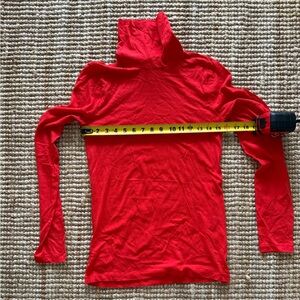 J. Crew Tissue Turtleneck Top in Bright Cerise (Red), Small, NWOT